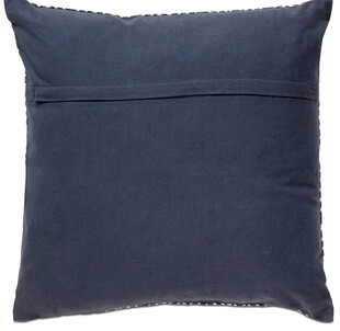 深蓝色流苏边抱枕