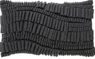 黑色褶皱花边装饰布料