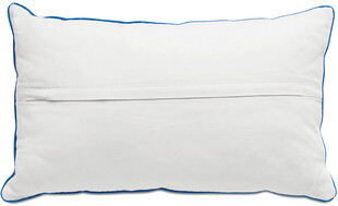 白色蓝边长方形抱枕