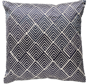 几何图案蓝白抱枕