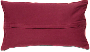 酒红色长方形抱枕