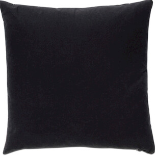 黑色方形绒面抱枕