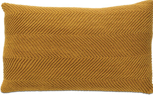 黄色编织纹理抱枕