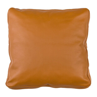 棕色皮质方形抱枕