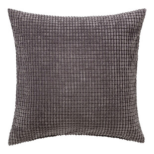 深灰格纹方形抱枕