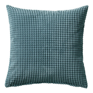 蓝绿格子抱枕