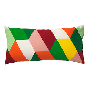 多彩几何图案长方形抱枕