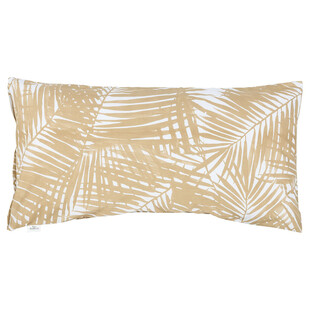 米黄色棕榈叶图案长抱枕