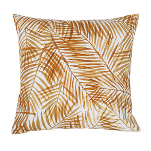 棕叶图案抱枕