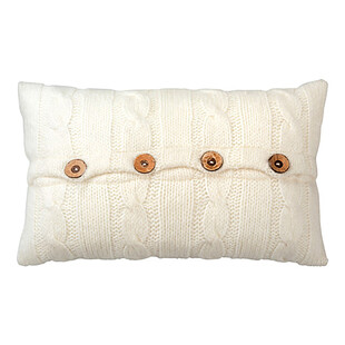 白色褶皱装饰抱枕