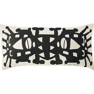 黑白几何图案装饰抱枕