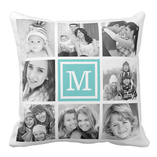 个性照片拼接字母M抱枕