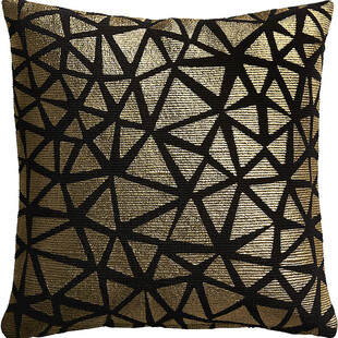 几何图案黑金抱枕