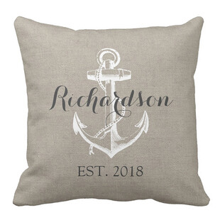 锚图案个性化抱枕