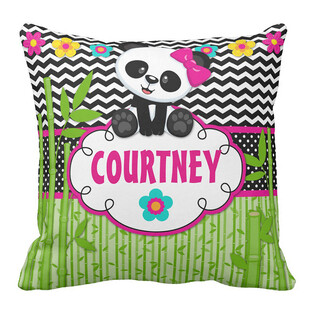 个性化熊猫图案抱枕
