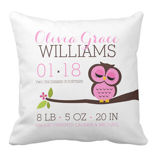 婴儿威廉姆斯出生信息抱枕