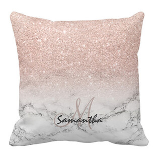 渐变闪粉大理石纹抱枕