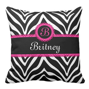 斑马纹个性化抱枕