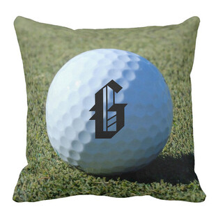 高尔夫主题个性字母抱枕