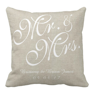 婚礼主题麻布抱枕