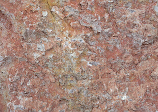 红色纹理岩石表面特写