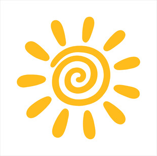 黄色螺旋太阳图标