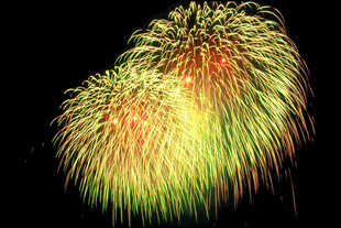 绚丽烟花绽放夜空