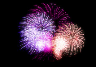 绚丽烟花绽放夜空