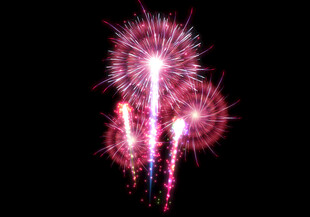 绚丽烟花绽放夜空