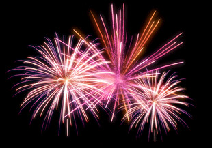 绚丽烟花绽放夜空