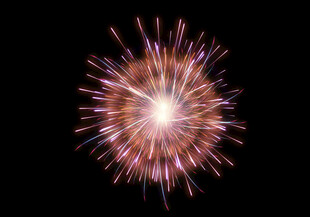 绚丽烟花绽放瞬间