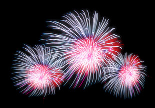 绚丽烟花绽放夜空