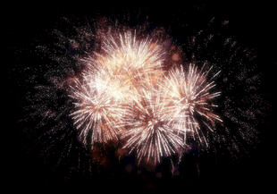 绚丽烟花绽放夜空