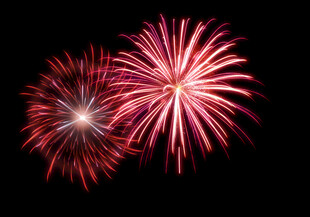 绚丽烟花绽放夜空