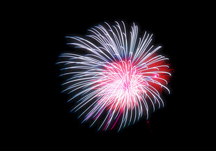 绚丽烟花绽放夜空