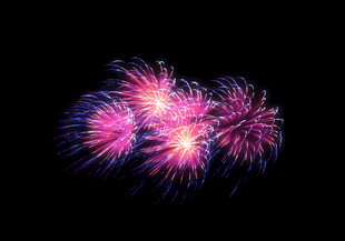 绚丽烟花绽放夜空