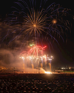 夜空中绚烂的烟花