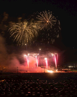 夜空中绚烂的烟花