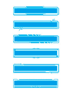 蓝色渐变长条图形元素