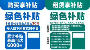 绿色租赁消费补贴活动海报