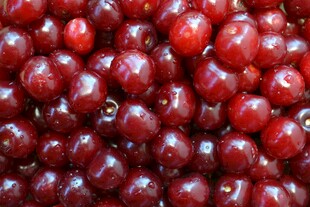 饱满鲜红的诱人樱桃