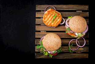 美味汉堡组合展示