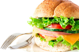 美味芝士蔬菜汉堡