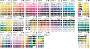 多样色彩色卡展示