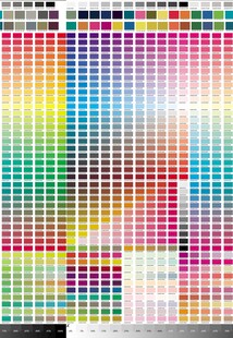 色彩丰富的色卡展示