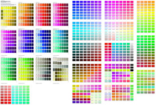 多彩渐变色彩调色板集合