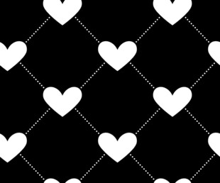 黑白心形几何图案背景