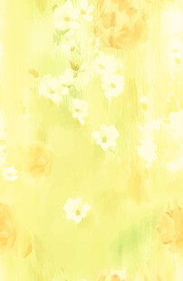 清新淡黄花卉水彩背景图