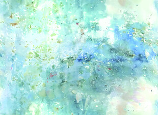 梦幻蓝绿渐变水彩纹理背景