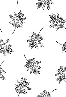 黑白树叶图案无缝背景